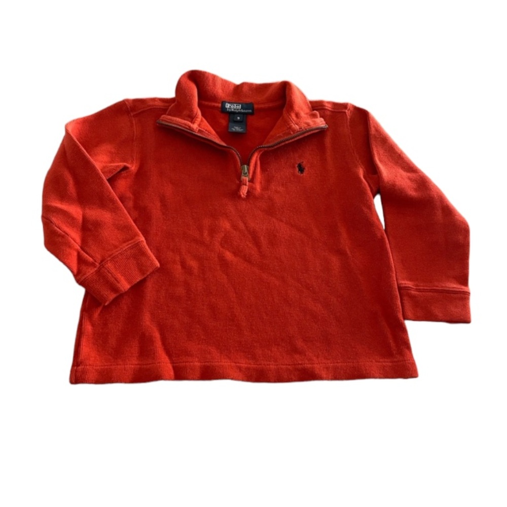 Orange polo by Ralph Lauren quarter zip pullover